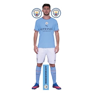 Manchester City Erling Haaland Broken Wall Wall Decal - 90cm X 50cm, Official MCFC Merch, Removable Vinyl Sticker