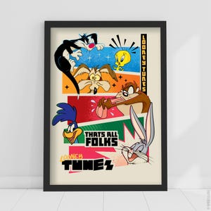 Looney toons poster - Etsy 日本