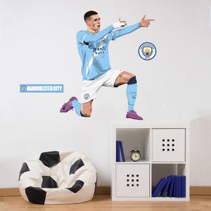 Official Manchester City - Phil Foden 25-26 Illustration Wall Sticker