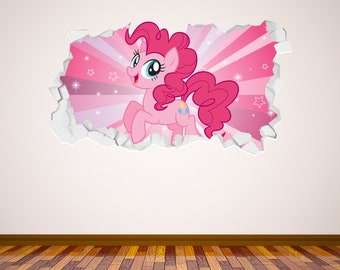 My Little Pony Pinkie Pie Broken Wall Sticker Decal Art Vinyl Mural Kids Bedroom