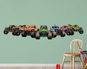 Monster Jam Wall Sticker - Group Line Up Decal Wall Art