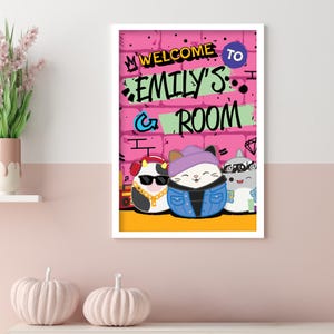 Squishmallows Print - Welcome To Personalised Graffiti Poster Wall Art