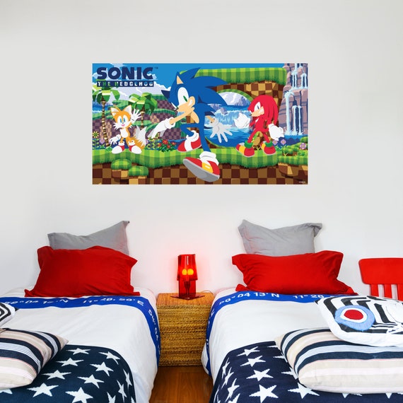 Sonic the Hedgehog Wall Sticker Sonic Tails and Knuckles - Etsy