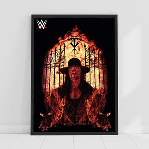 WWE Print - Undertaker Gates Poster Wrestling Wall Art