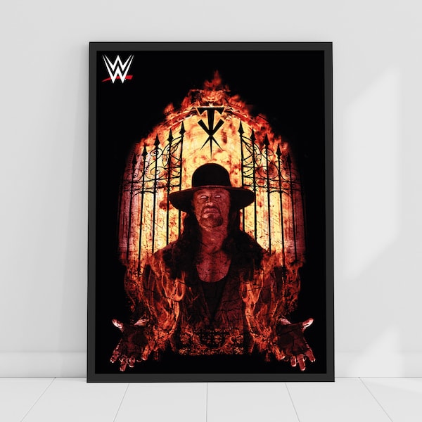 WWE Print - Undertaker Gates Poster Wrestling Wall Art