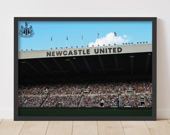 Newcastle United FC Print - Fans in Stand Poster Football Wall Art