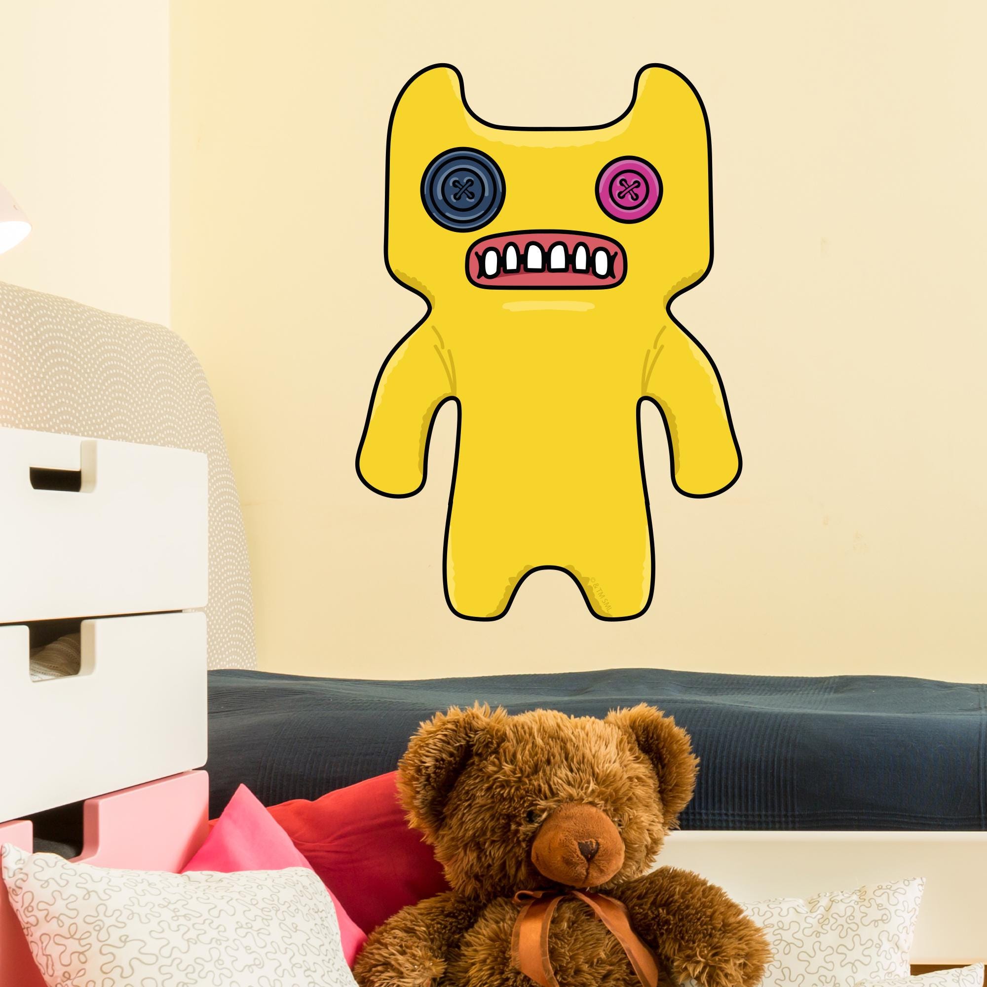 Fuggler Sticker Fuggler Wall Sticker - Indecisive Monster Yellow Decal Wall Art - Etsy