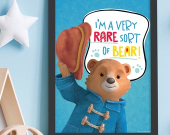 Paddington Bear TV Print - Soy un tipo muy raro de oso Quote Wall Art Print