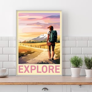 Walking Wall Art Print - Erkunden Sie das Wandern