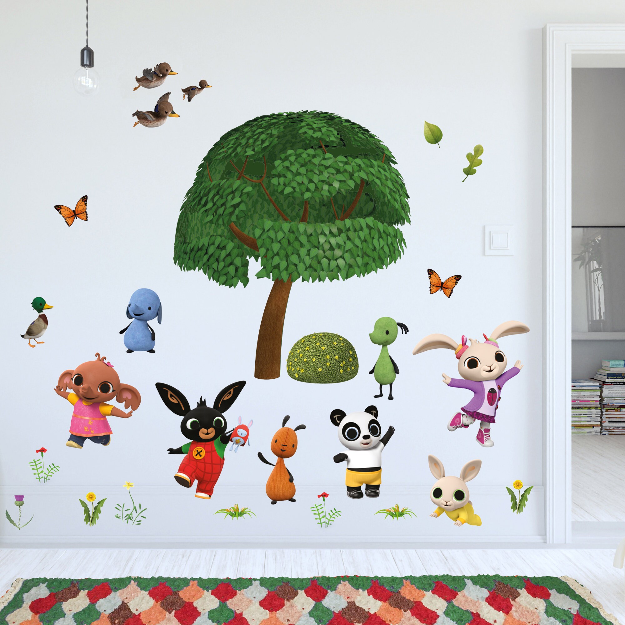 Bing Wall Sticker Bing Bunny and Friends Outside Nature Wall Decal Set Kids  Art -  Italia