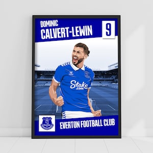 Everton FC Poster - Dominic Calvert-Lewin Print Design 23/24 Wandkunst