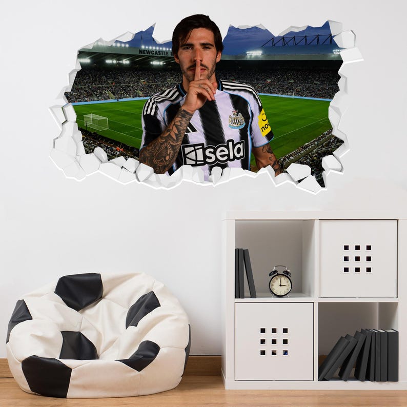 Newcastle United Football Club - Adhesivo de pared roto Tonali 25/26 imagen 1