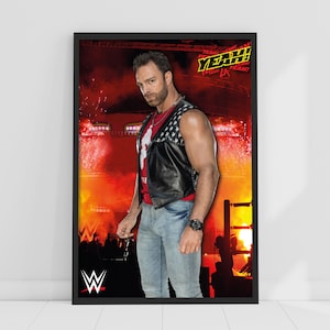 WWE Print - LA Knight Crowd Poster Wrestling Wall Art