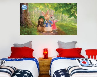 Official Peter Rabbit Jemima Puddle Duck Hill Top Farm Smashed Wall Sticker