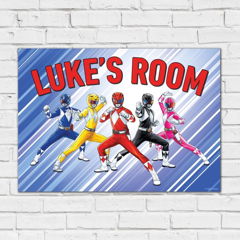 Power Ranger Print – Group Personalised Poster Wall Art - Etsy