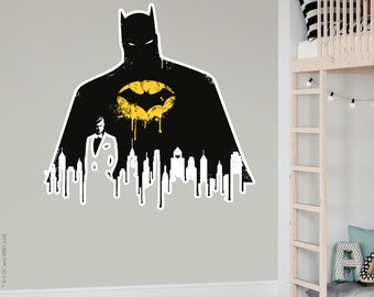 Batman™ Etiqueta de la pared - Goteando Graffiti Silueta Tatuajes de pared DC Superhero Art