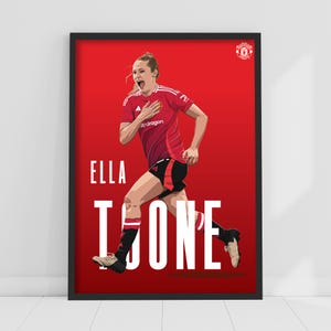 Manchester United FC-afdruk - Ella Toone 24/25 illustratie speler poster voetbal muurkunst