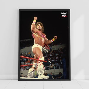 WWE Print - Ultimate Warrior in Ring Poster Wrestling Wall Art