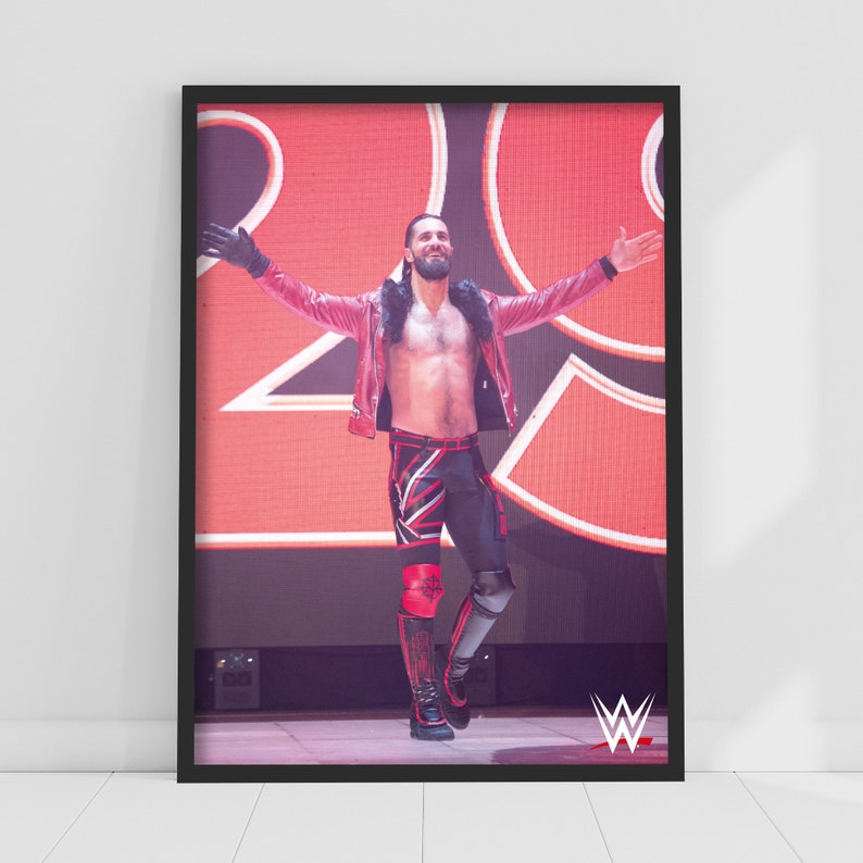 WWE Print Seth Rollins Entrance Poster Wrestling Wall Art Etsy