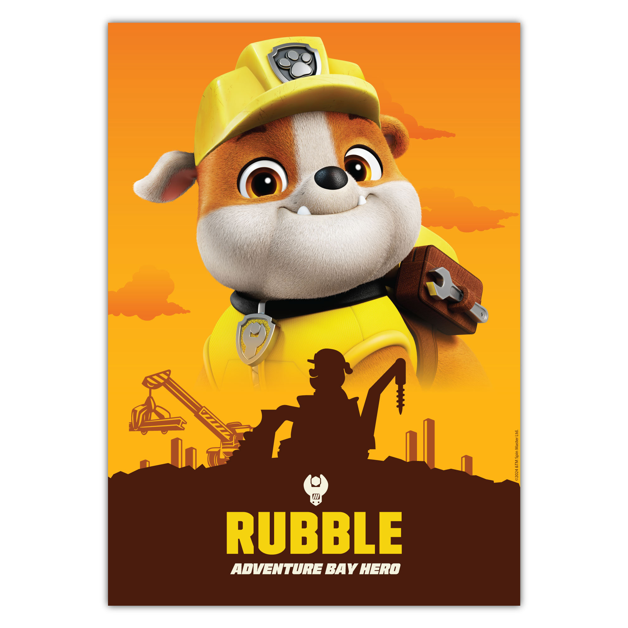 Paw Patrol Print - Rubble Adventure Bay Hero Poster Wall Art - Etsy