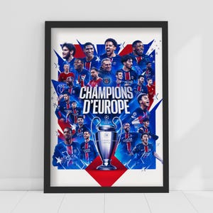Paris Saint-Germain Print - Champions of Europe 2025 Poster PSG Art