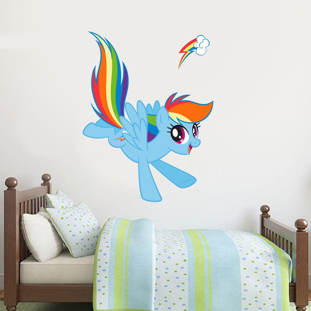 Raainbowdash Sticker My Little Pony Rainbow Dash Wall Sticker Decal Art Vinyl Mural Kids ...