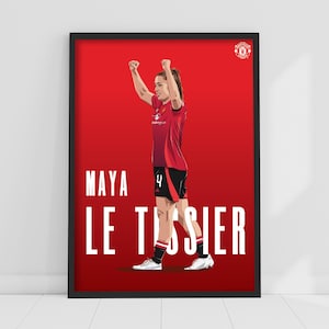 Manchester United FC-afdruk - Maya Le Tissier 24/25 illustratie speler poster voetbal muurkunst