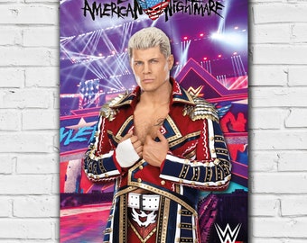 WWE プリント - コーディ・ローズ 観客ポスター レスリング
