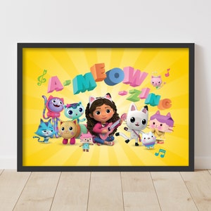 Gabby&#39;s Dollhouse Print - A Meow Zing Poster Kids Wall Art