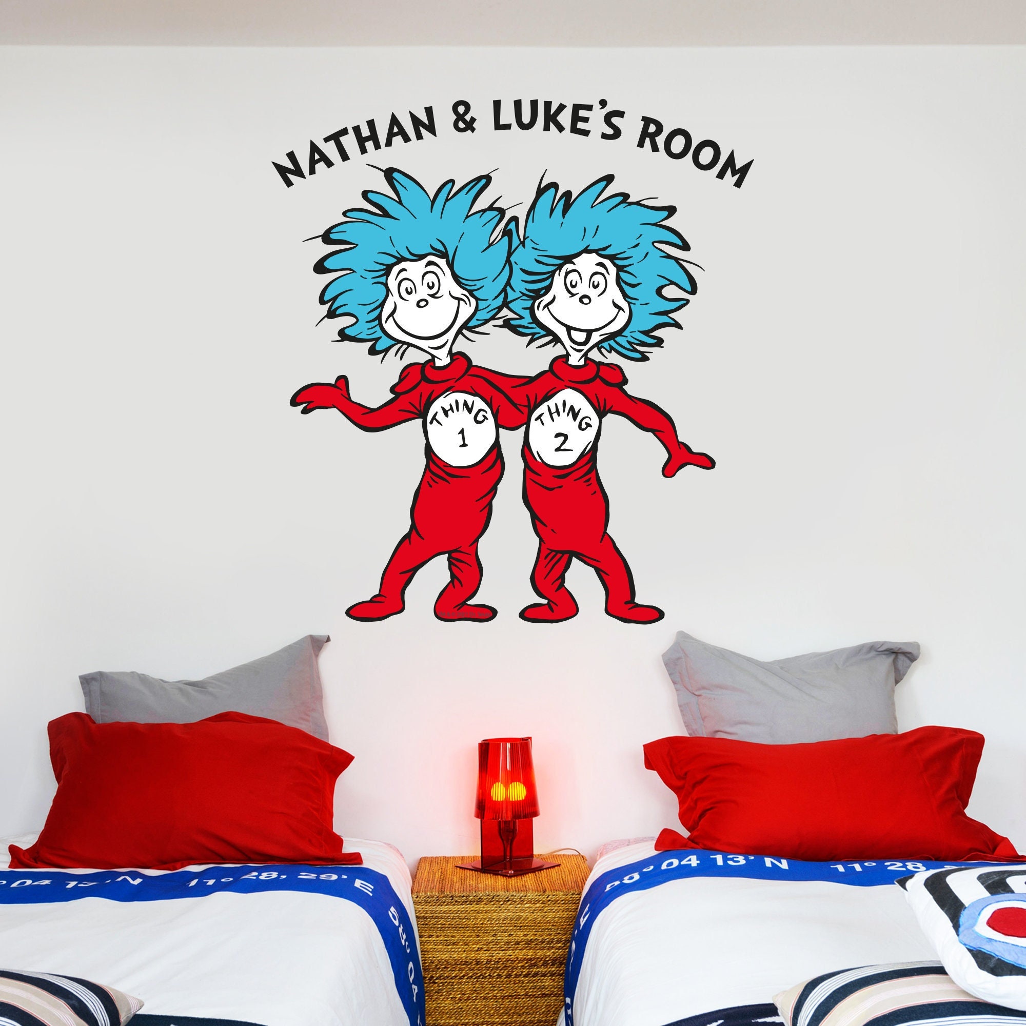 Thing 1 and thing 2 cat in the hat