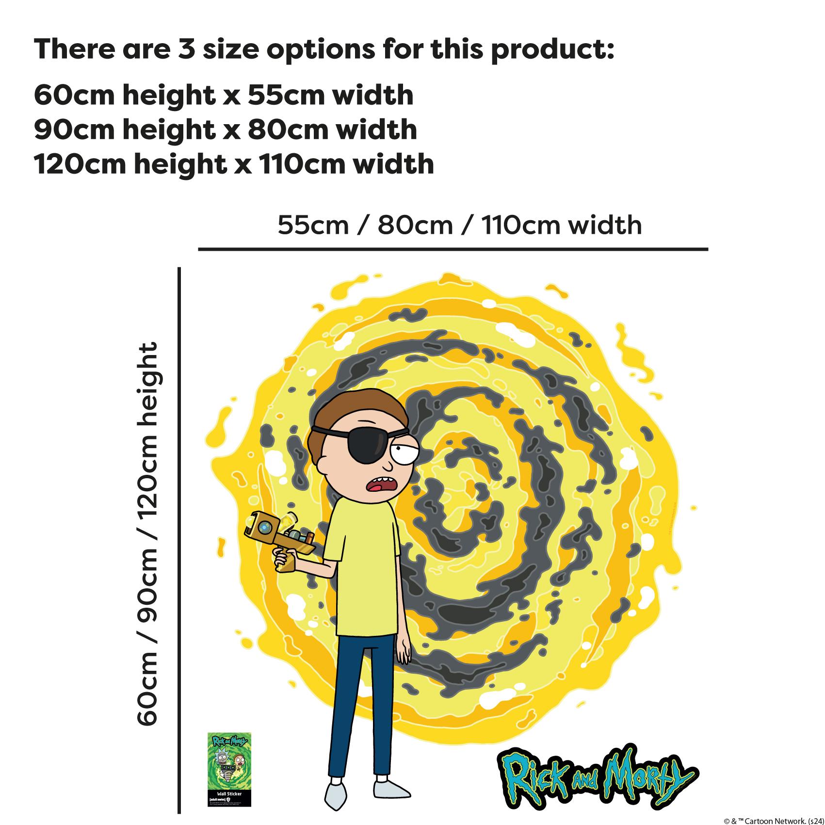 Sticker Mural Rick and Morty Portail 02 - XXL (Hauteur 165cm, Largeur