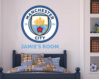Manchester City Football Club - Personalised Name with Badge