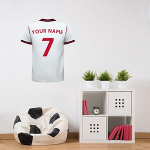 Bolton Wanderers Football Club Official 21/22 Personalised Name & Number Shirt Wall Sticker