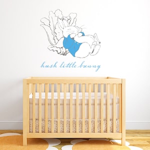 Official Peter Rabbit Hush Little Bunny Wall Sticker Mural PB026