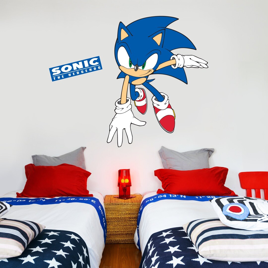 Sonic the Hedgehog Wall Sticker Sonic Etsy