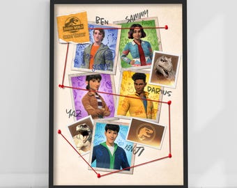 Jurassic Chaos Theory Print - Pinboard Poster Wall Art