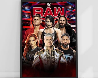 WWE Print - Arte de pared del cartel de programación semanal RAW