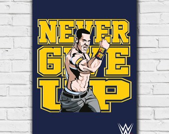WWE プリント - ジョン・シナ ネバー・ギブアップ ポスター レスリング