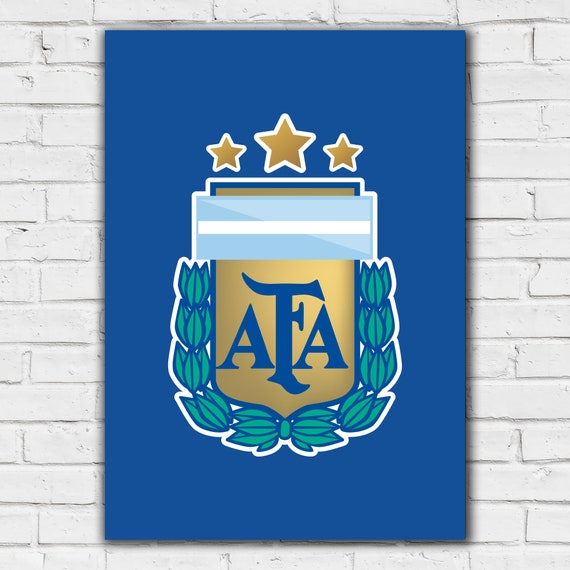 アルゼンチンサッカークラブ - AFA ポスター クレスト ダークブルー