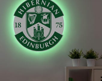 Hibernian FC Crest LED-Hintergrundbeleuchtung Wallpop