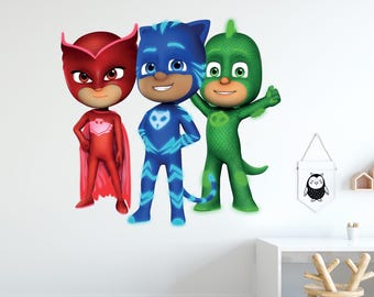 PJ Masks Power Heroes Wall Sticker - Core 3 Standing Wall Art