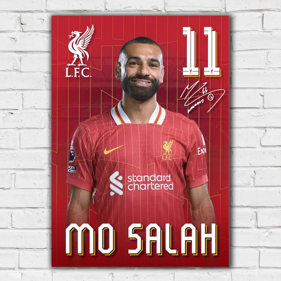 Liverpool FC Print - Mo Salah 24-25 Core Player Poster - Etsy