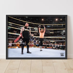 WWE Print - Kevin Owens and Sami WrestleMania Poster Wrestling Wall Art