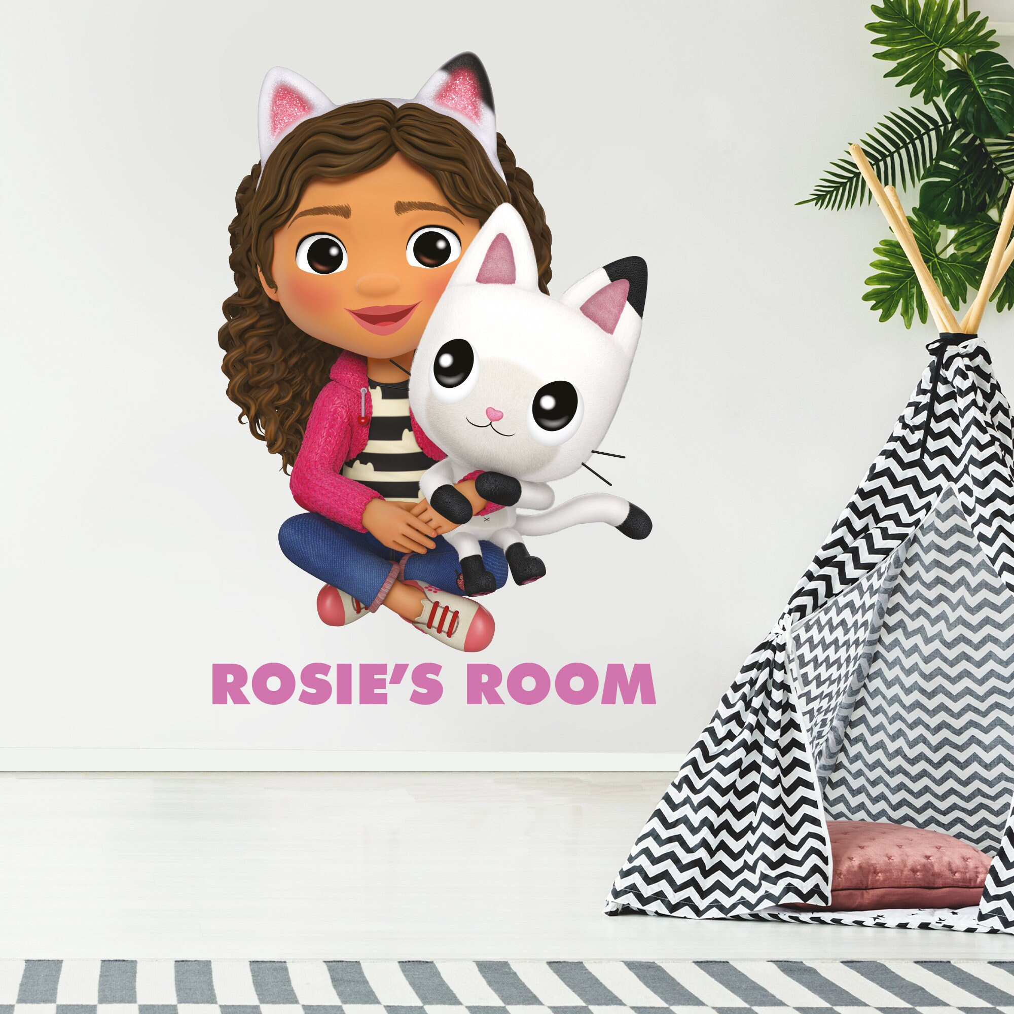 Gabby's Dollhouse Wall Sticker - Gabby and Friends Glitter Graphic