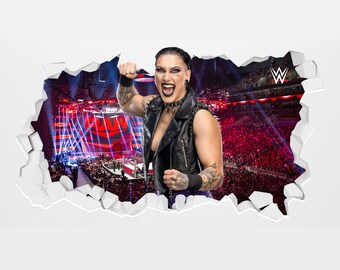 WWE ウォールステッカー - リア・リプリー 壊れた壁 - Etsy 日本