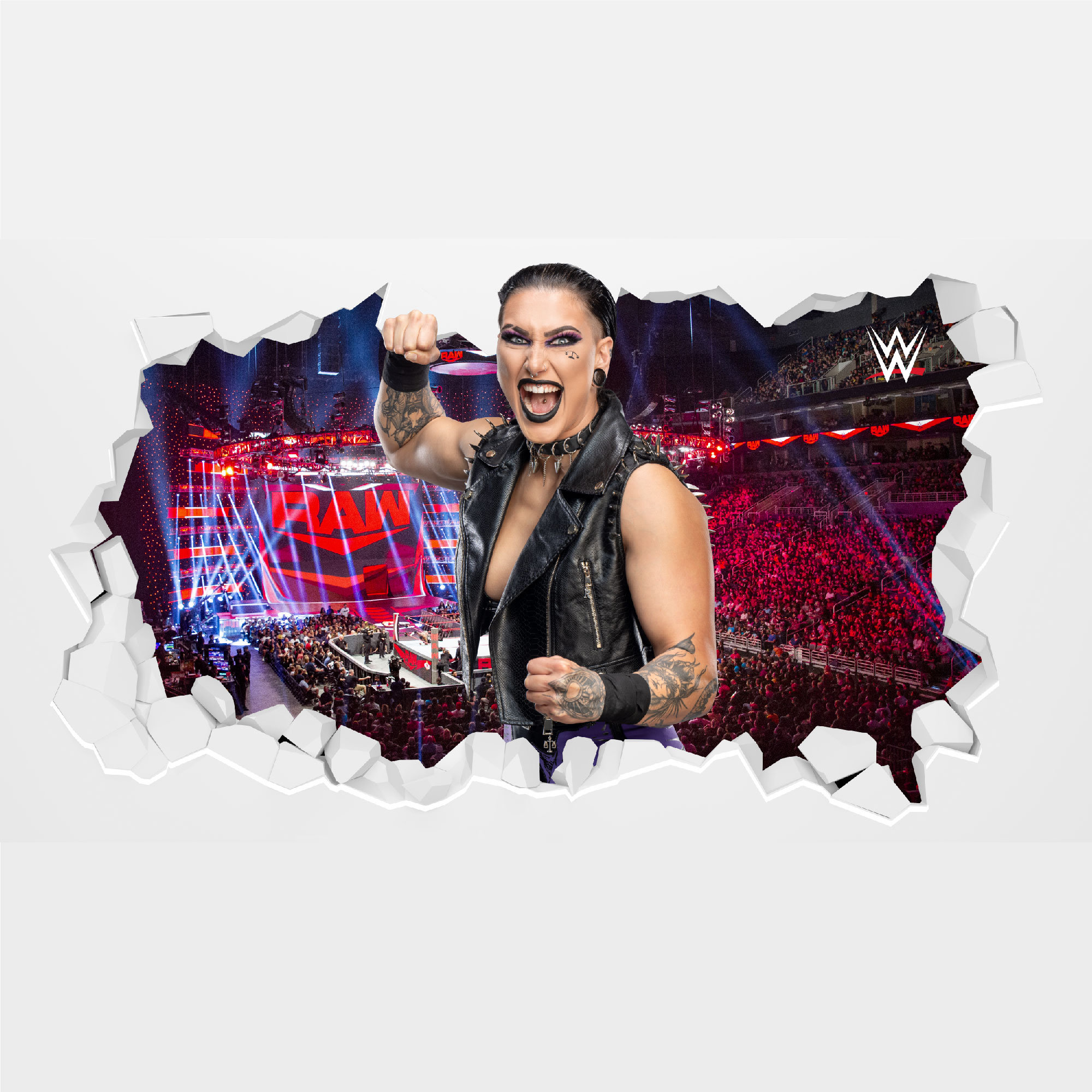 WWE ウォールステッカー - リア・リプリー 壊れた壁 - Etsy 日本