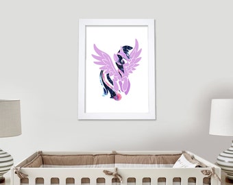 My Little Pony Print - Twilight Sparkle Print Kids Wall Art Pony Decor