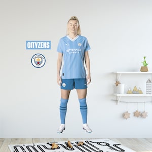 Official Manchester City Wall Sticker - Chloe Kelly 23/24 Player Wall Decal