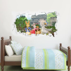 25 Wallies Beatrix Potter Peter Bunny Rabbit Characters Wall Stickers Decal New
