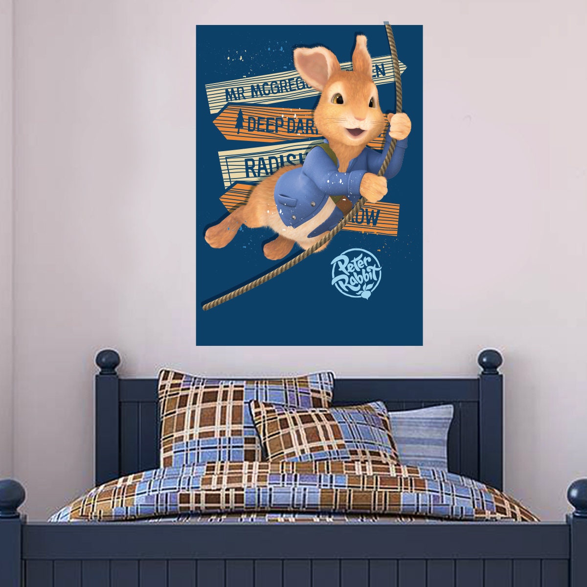 Official Peter Rabbit Rope Swing Wall Sticker Mural PRTV01 Etsy UK